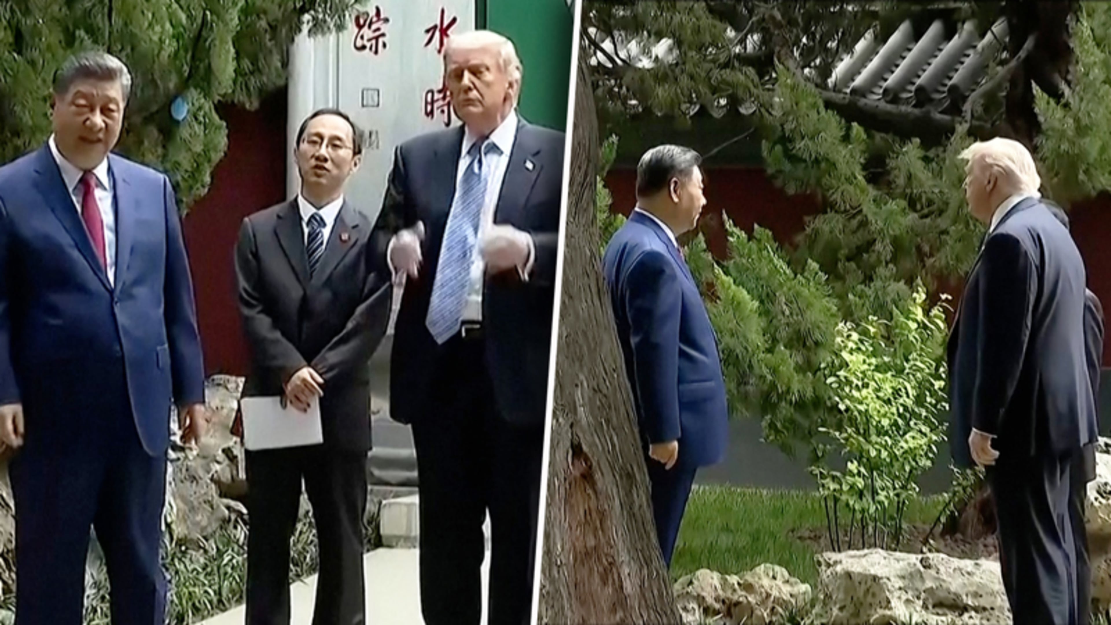 Donald Trump krijgt zeldzame rondleiding door tuin in China