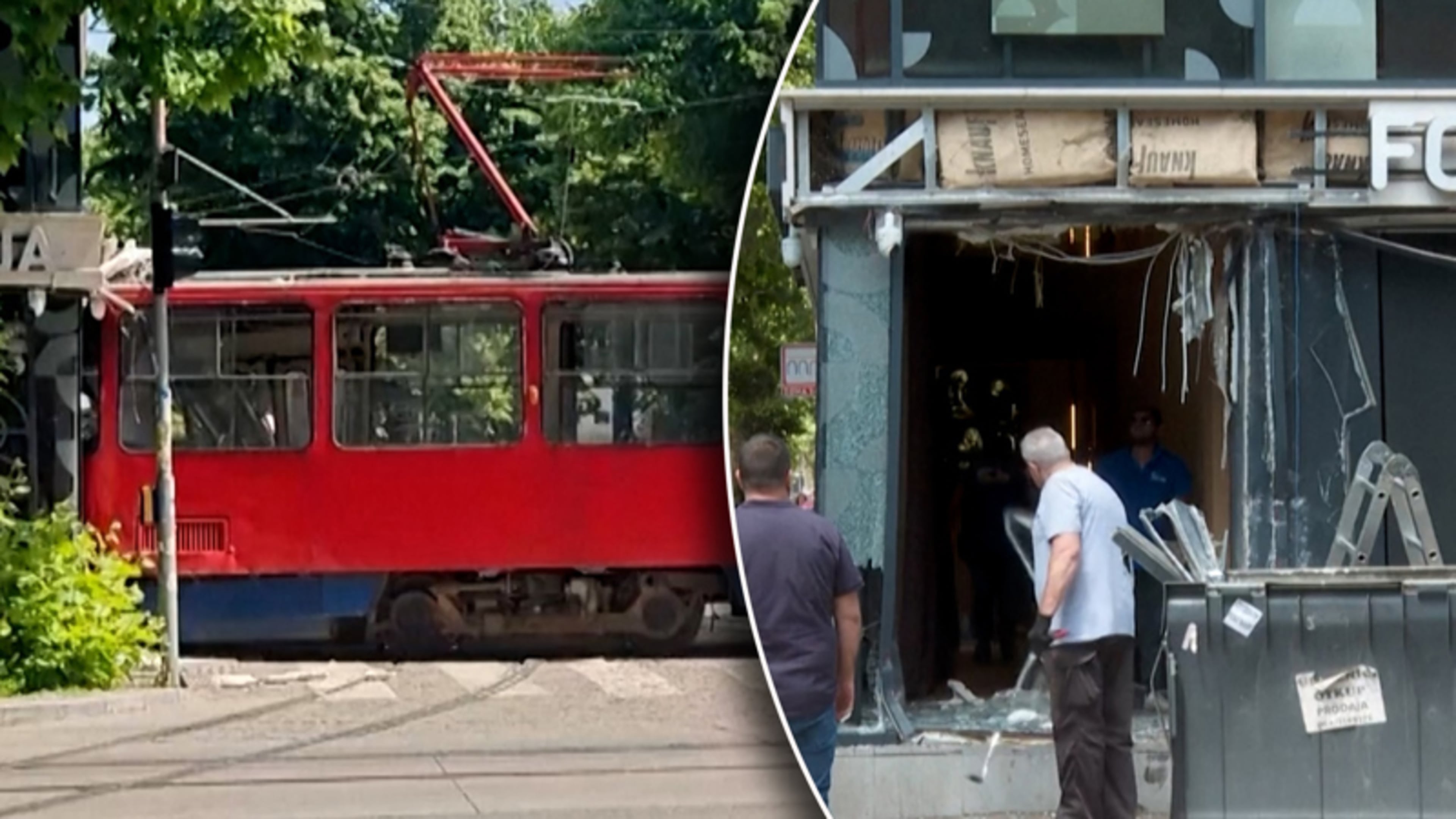 Tram ontspoort en ramt gebouw in Belgrado: zeker 12 gewonden