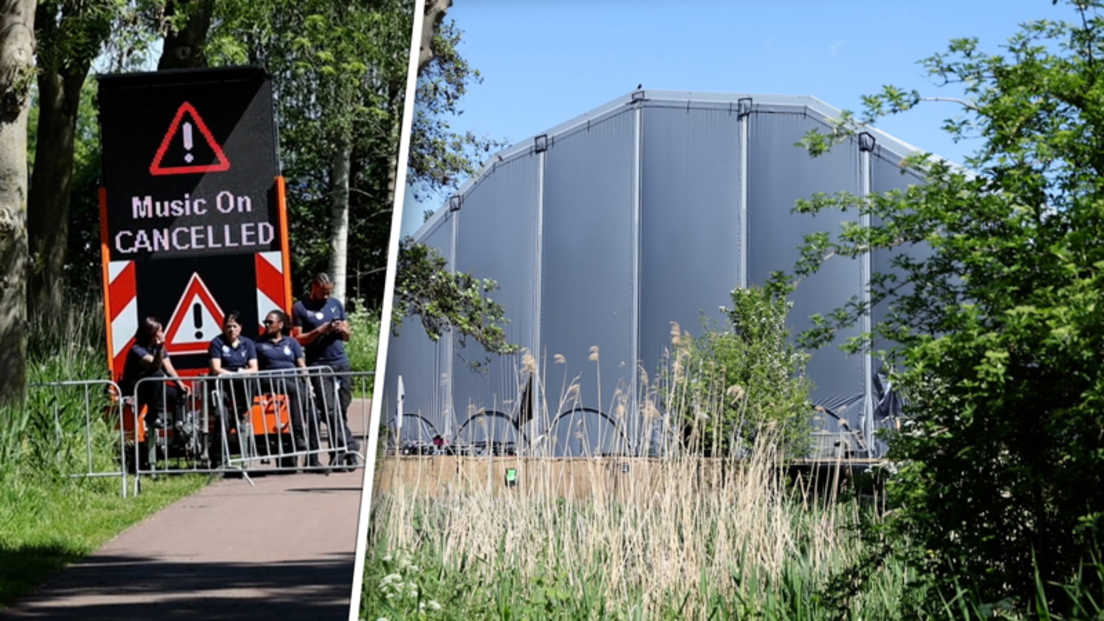 Beelden: festival in Amsterdam plots afgelast