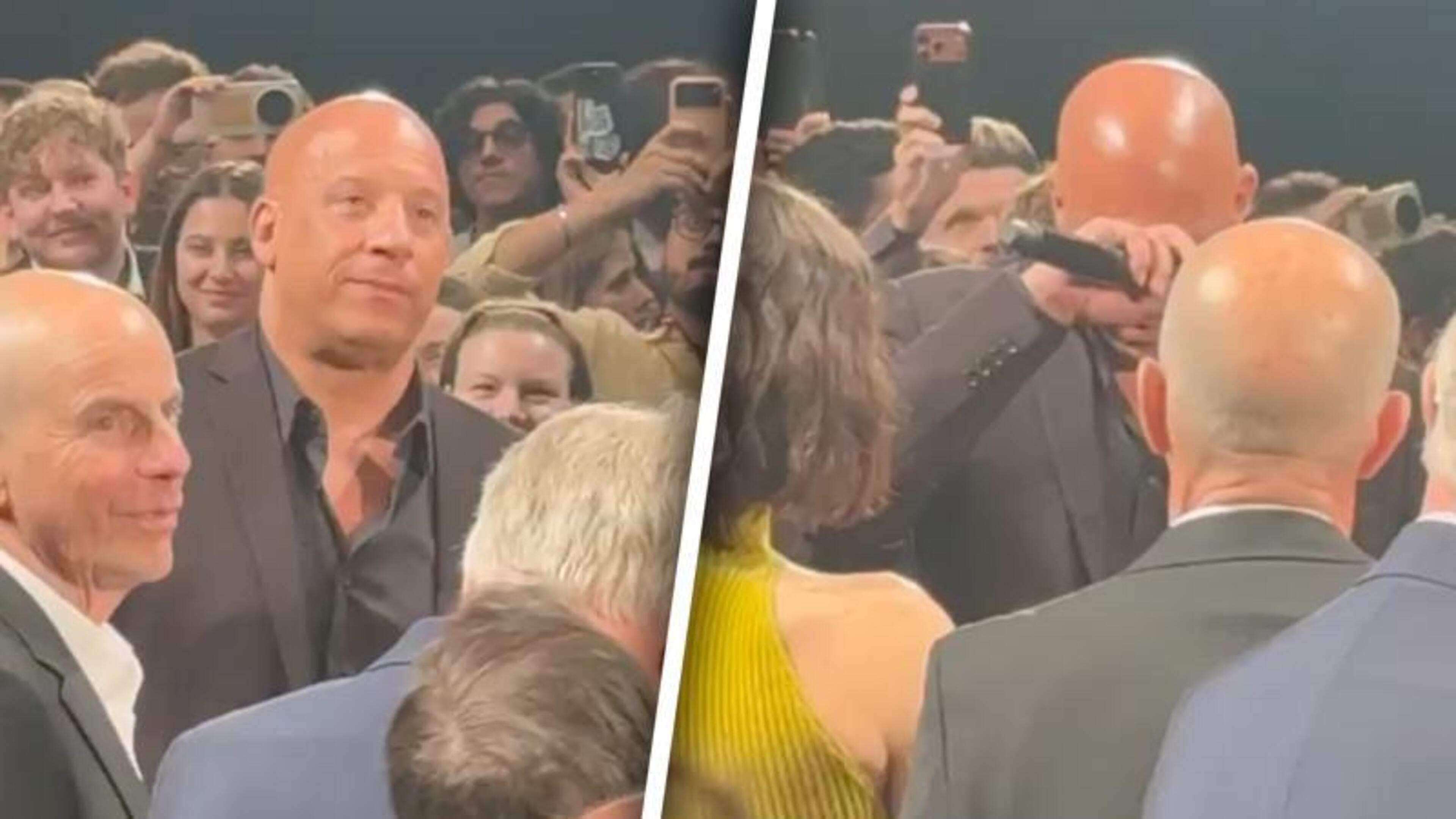 Emotioneel moment in Cannes rond ’Fast and the furious’: Vin Diesel en dochter verongelukte Paul Walker vallen elkaar huilend in de armen