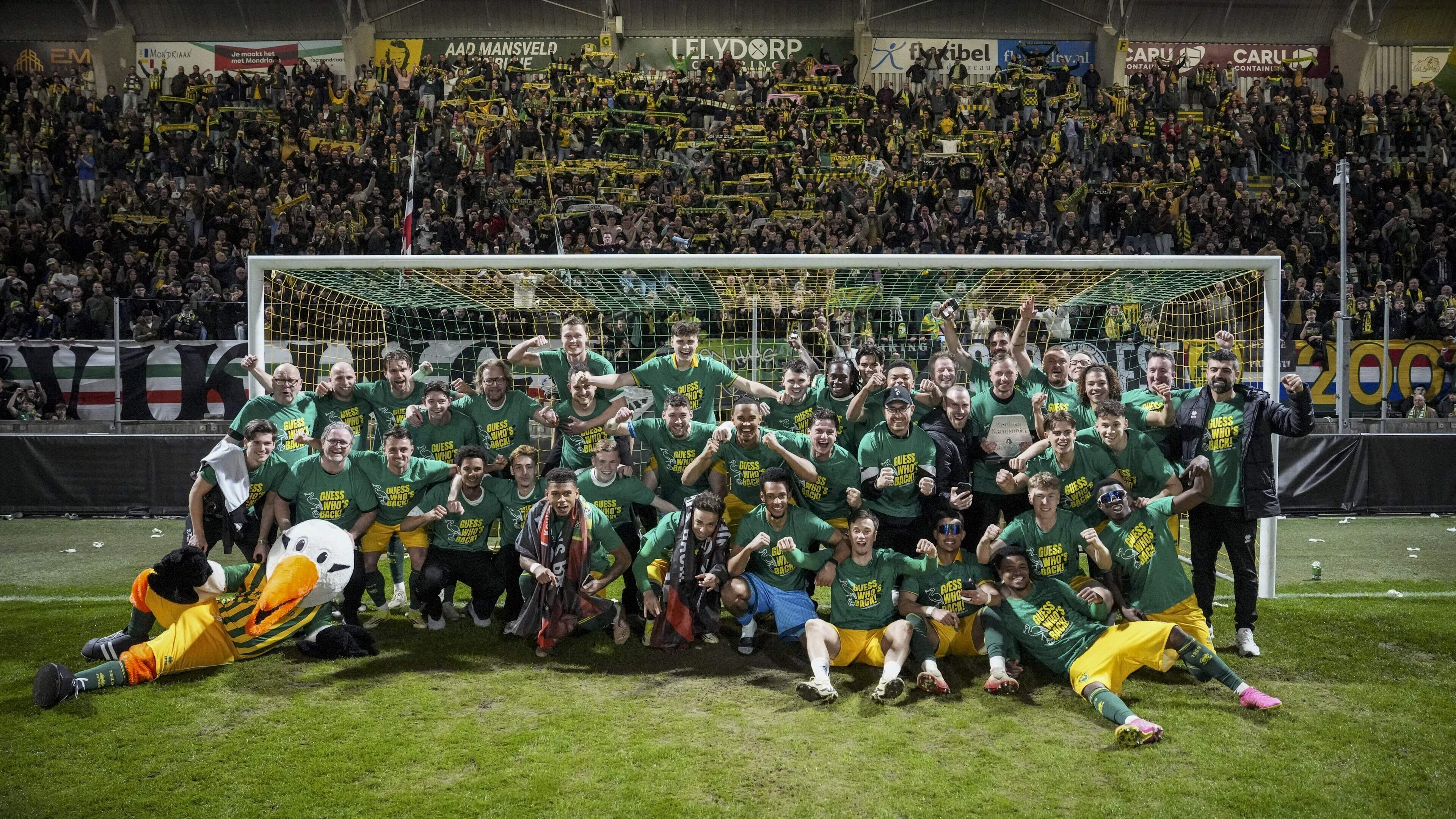 ADO Den Haag na misstap SC Cambuur als kampioen terug naar Eredivisie