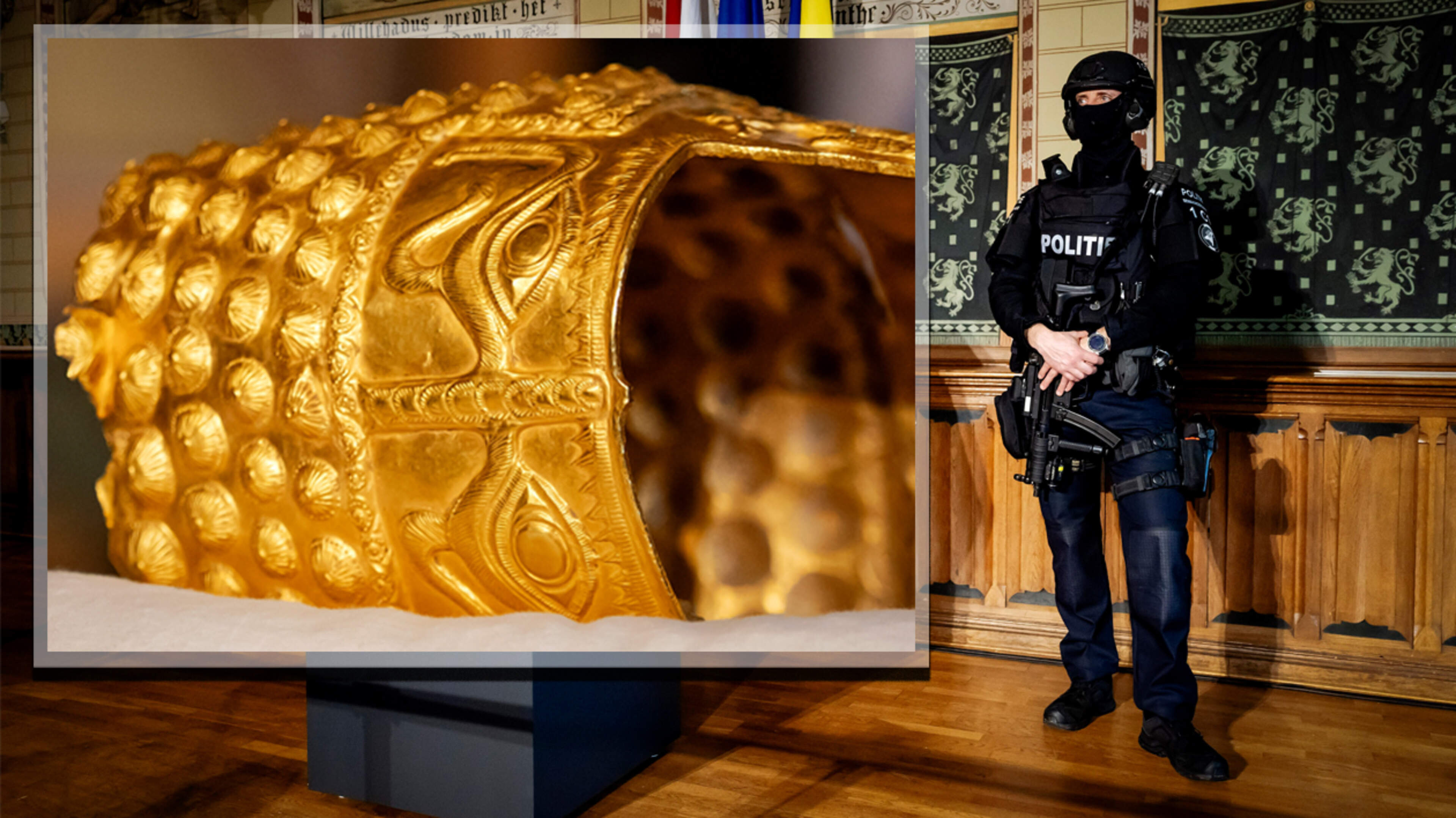 Opluchting Drents Museum: Roemeense gouden helm hoeft alleen uitgedeukt, schade aan stukken nihil