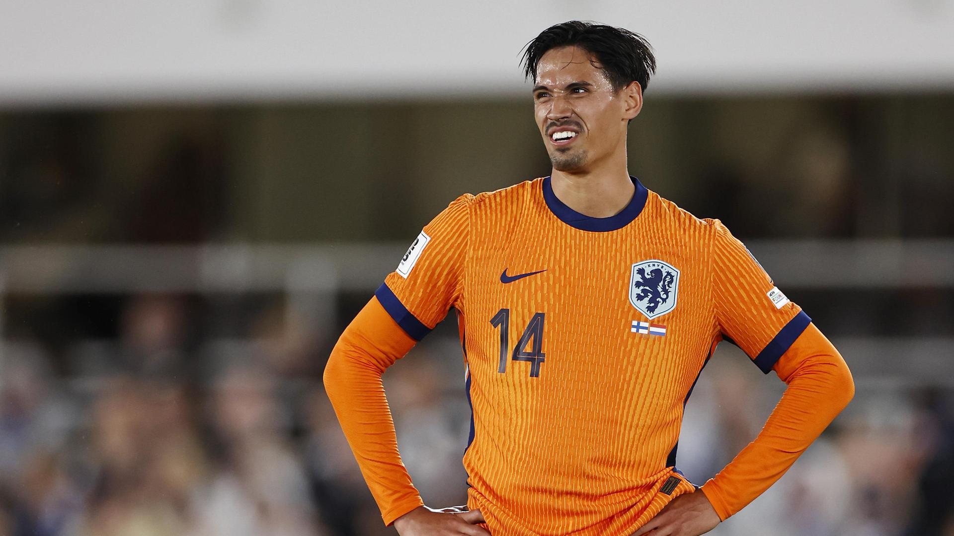 HELSINKI - Tijjani Reijnders of Nederland tijdens de WK-kwalificatiewedstrijd tussen Finland en Nederland in het Olympisch stadion op 7 juni 2025 in Helsinki, Finland. ANP MAURICE VAN STEEN