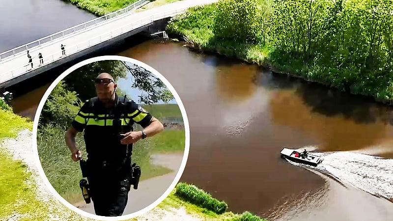 Politie zoekt vermiste kinderen bij water Groningse polder