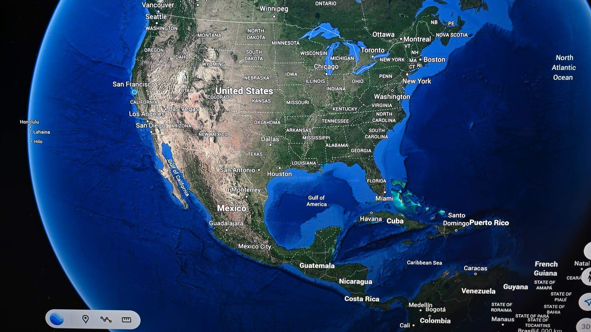 De Golf van Mexico werd na een verplichte naamsverandering door president Trump Golf van Amerika. 
