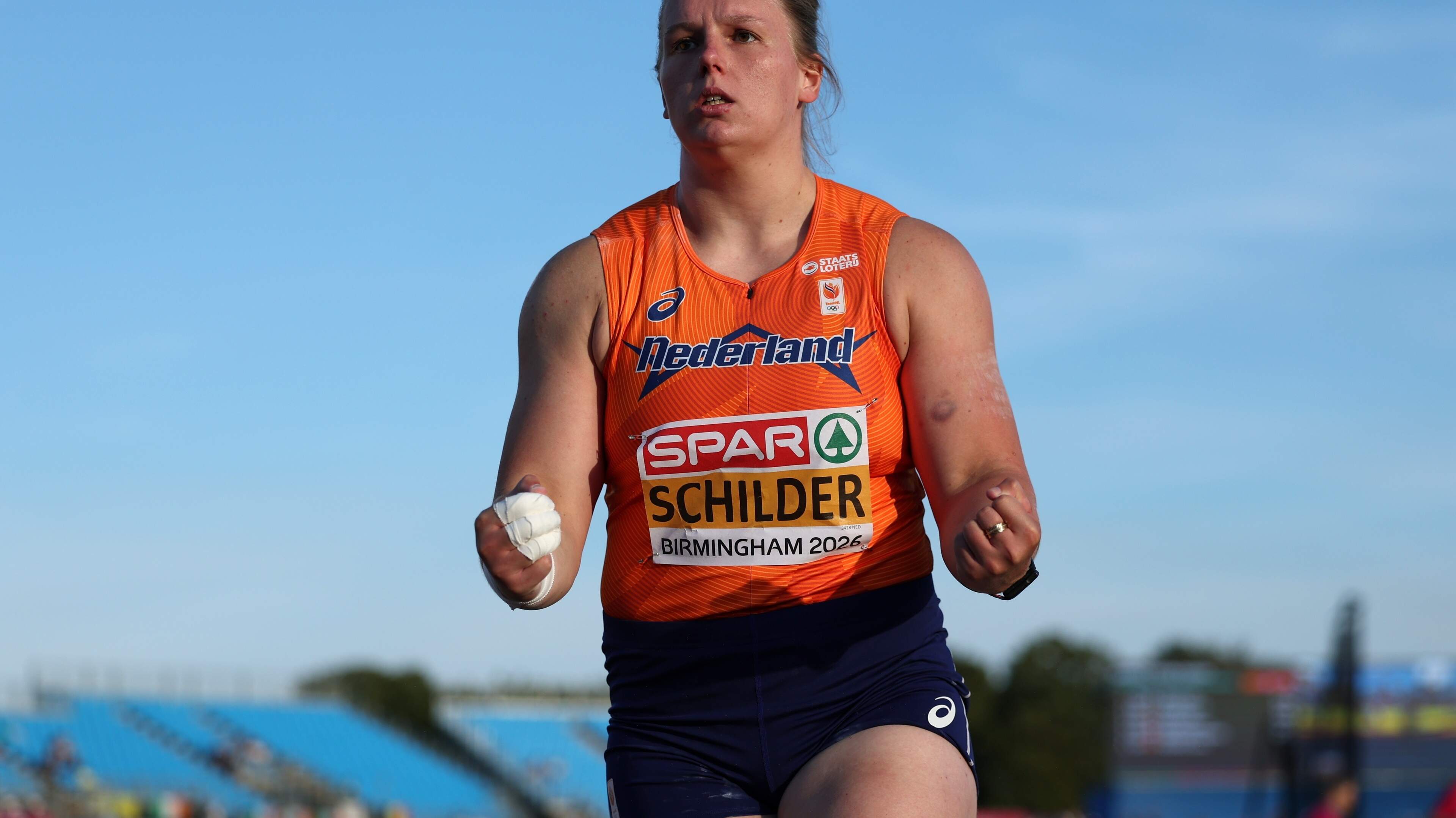 Oppermachtige Jessica Schilder voor de derde keer op rij Europees kampioene kogelstoten, zilver Van Klinken
