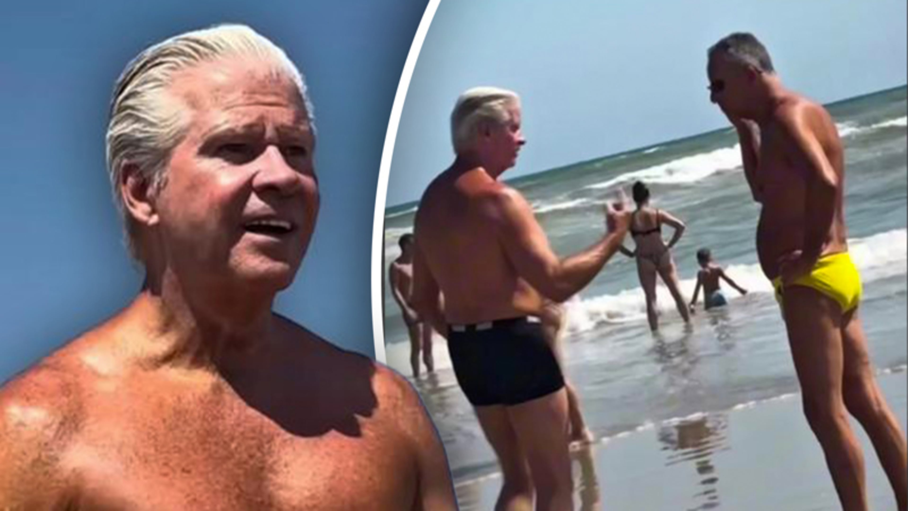 Dries Roelvink spot man in gele zwembroek: ‘Moet je kijken wat die kerel flikt’