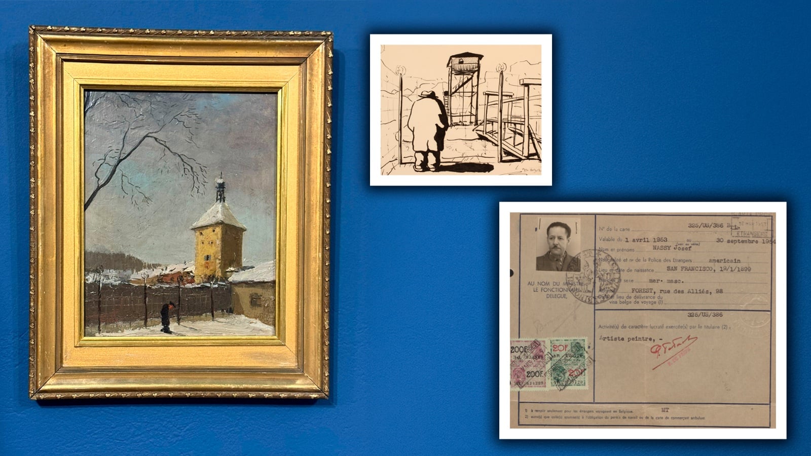 Verdwenen kunstwerk duikt per toeval op: ’Josef Nassy legde dagelijks leven in nazi-kamp vast’