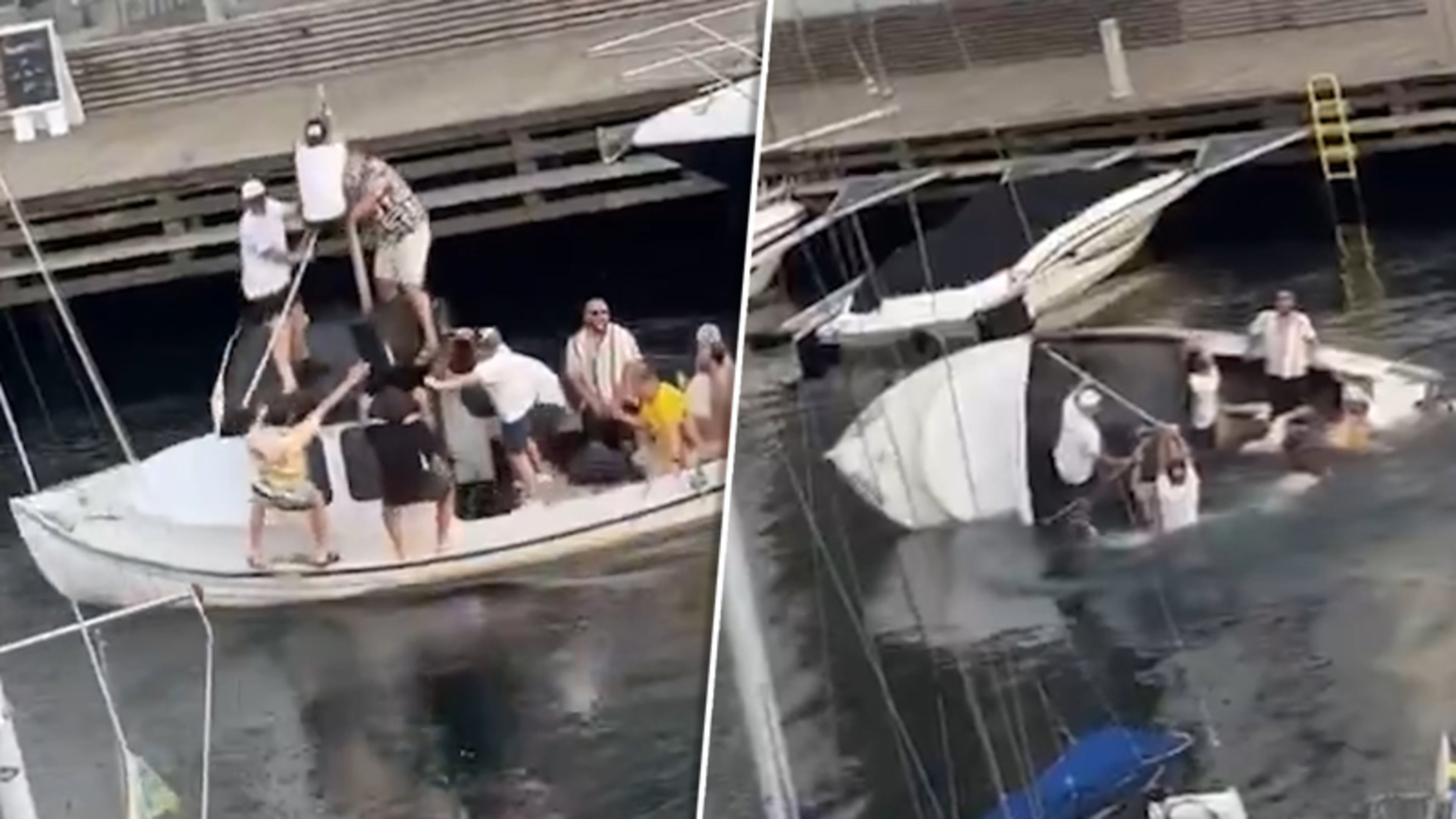 Boot met jongeren gezonken in Zweedse haven