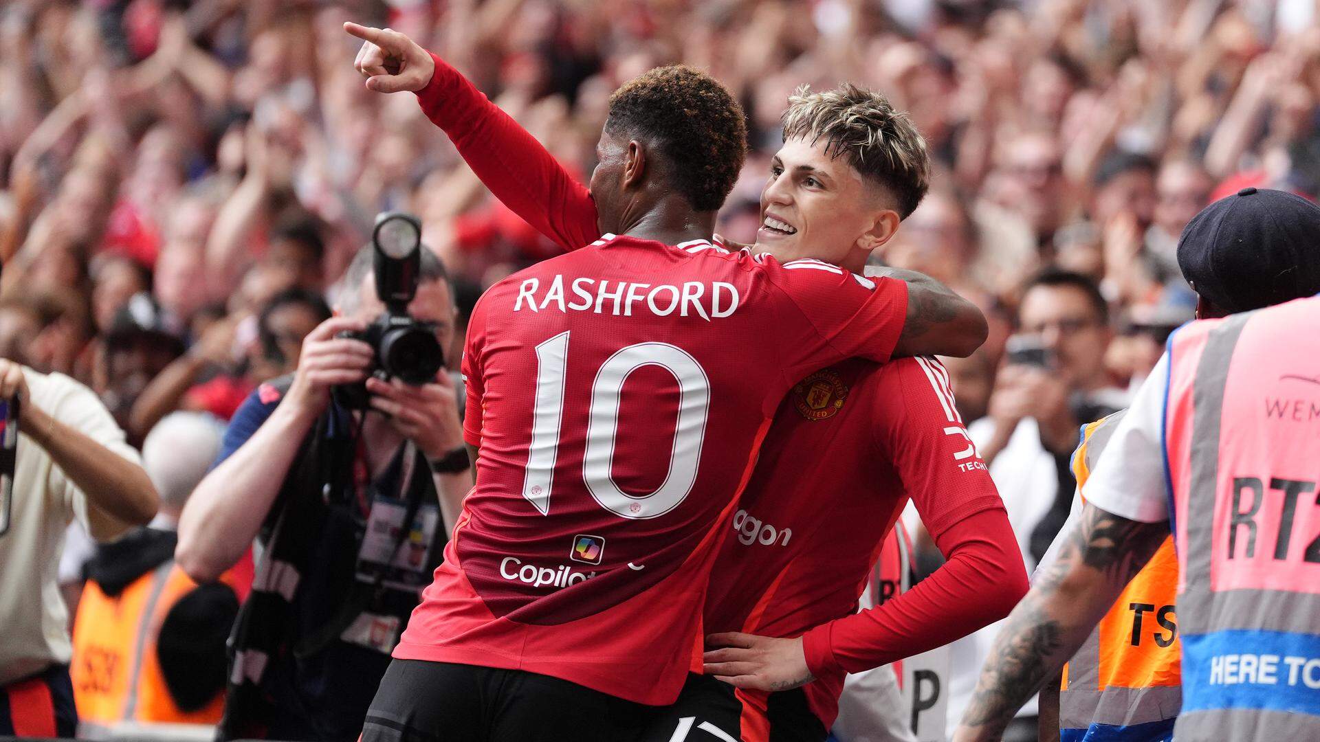 Marcus Rashford en Alejandro Garnacho.