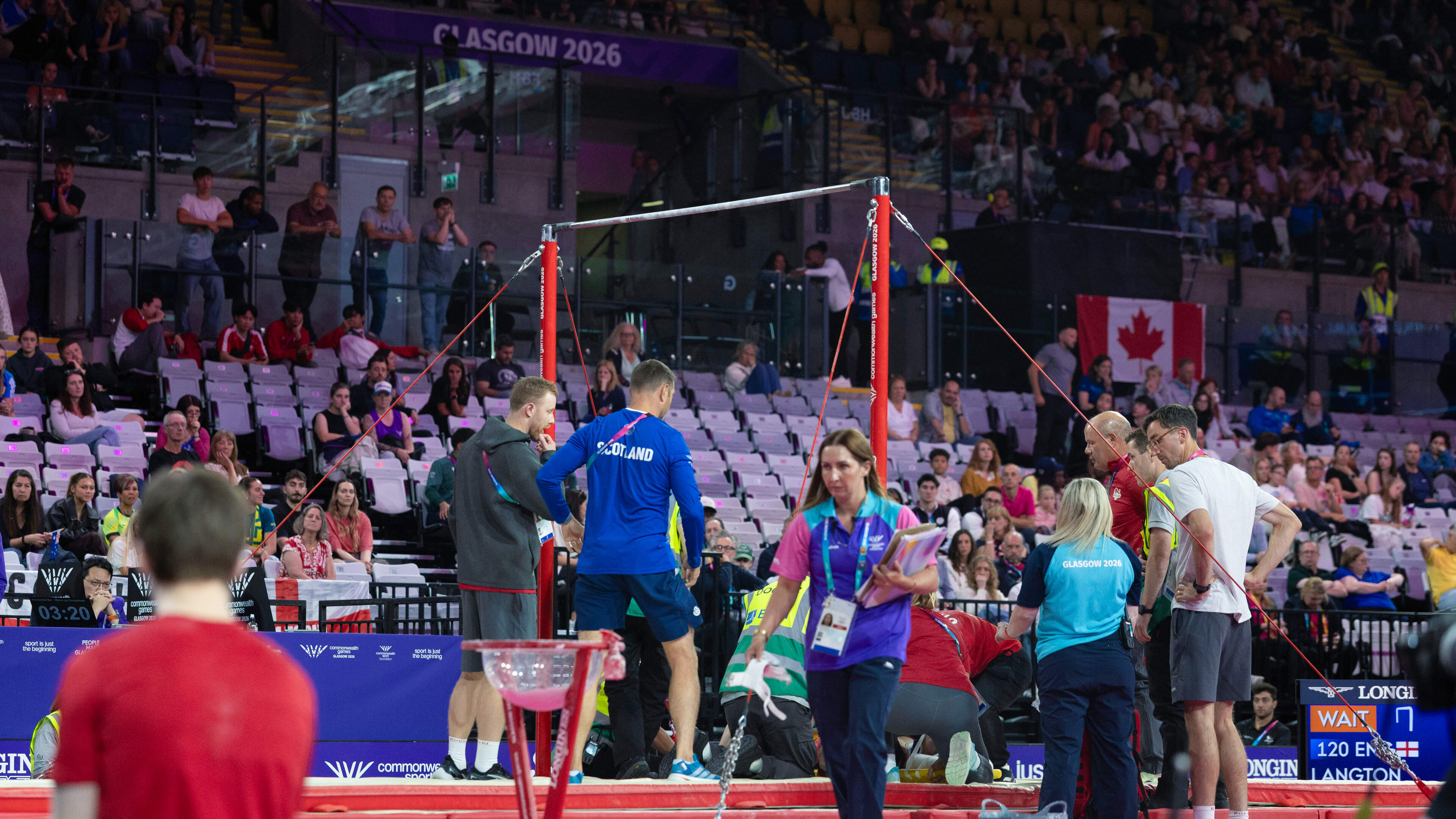 Turnen bij Commonwealth Games stilgelegd na gruwelijke val van Brit: ’Ik hoorde dat het goed met hem gaat’