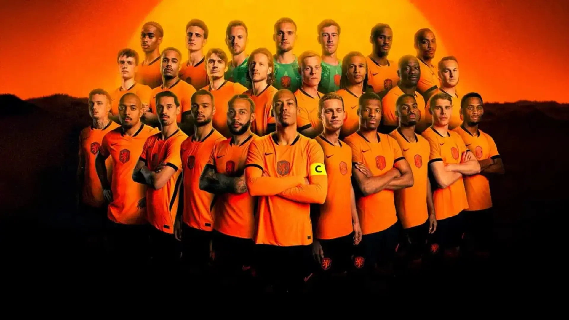 Selectie Nederlands elftal.
