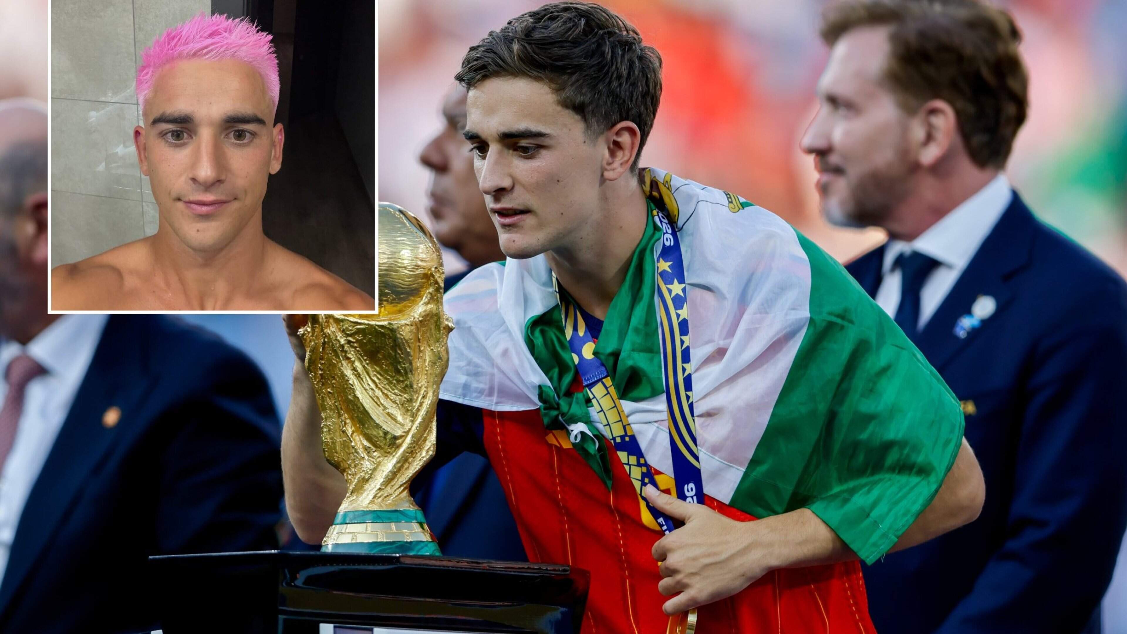 Net als Marc Cucurella is ook Gavi ’man van zijn woord’: wereldkampioen verft haar knalroze