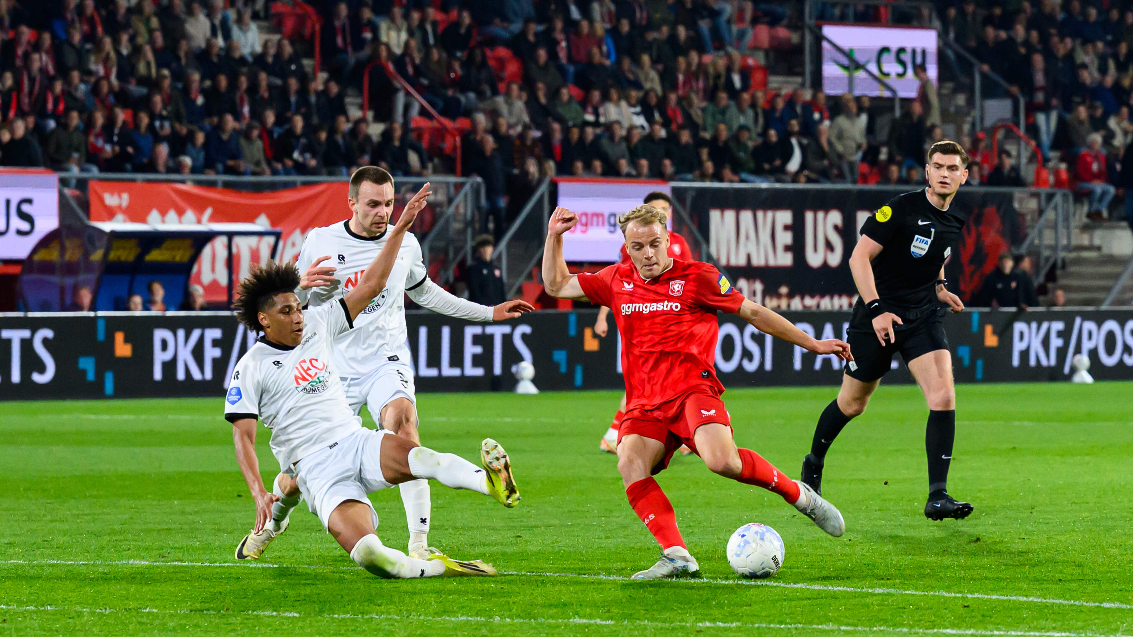 NEC herstelt zich knap van mokerslag maar verzuimt drie punten mee te nemen uit Enschede