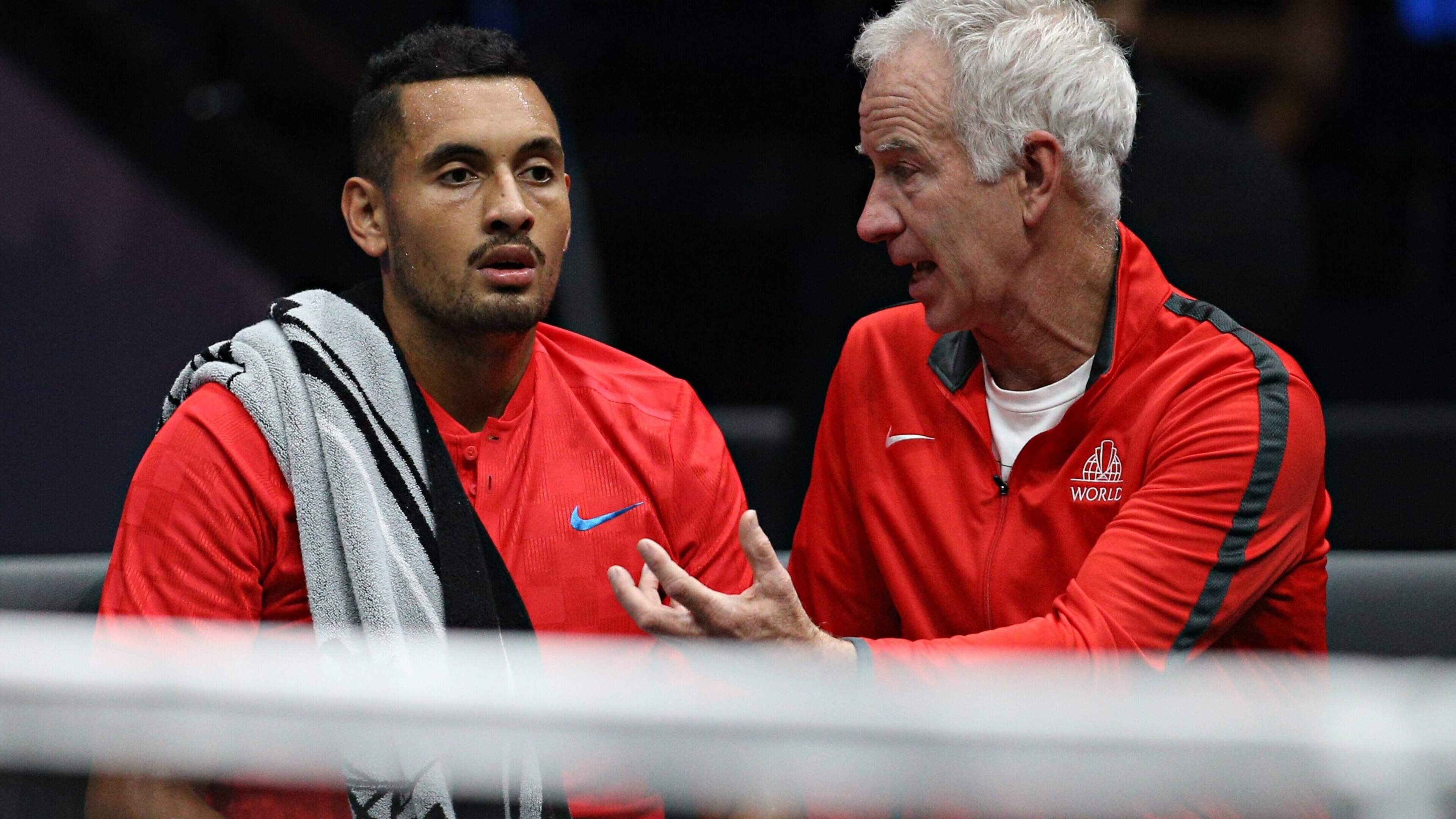 John McEnroe maakt zich zorgen over op cocaïne betrapte Nick Kyrgios: ’Hopelijk is hij oké’